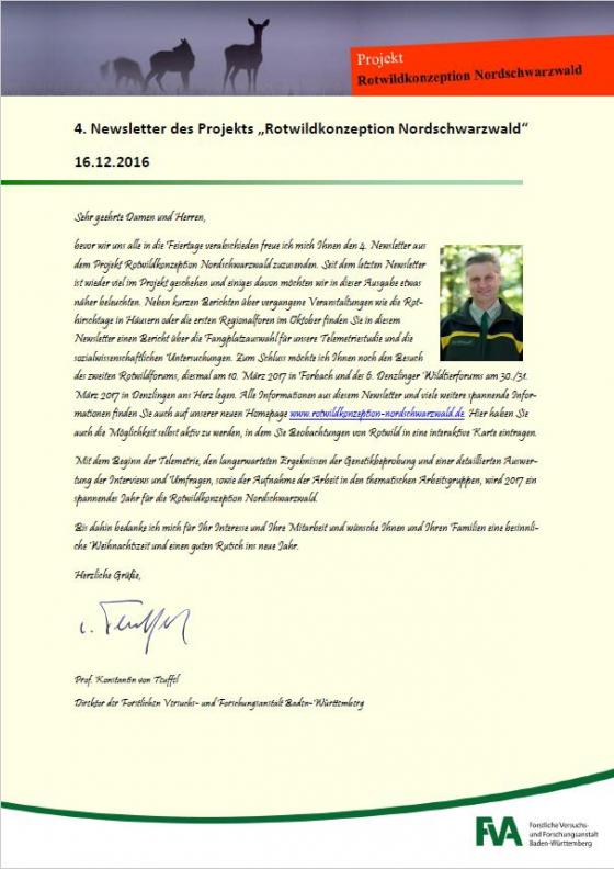 Der 4. Newsletter Cover Newsletter 4